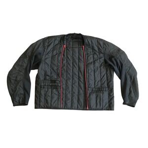 Alpinestars Quilted Thermal Liner Jacket Black Red Zip Mens XL Riding Mid Layer